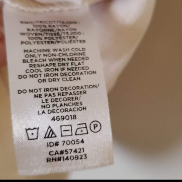 Loft Mix Media Floral Tank Top beautiful White w Tan/Brown/Pink Colors Size M - Picture 6 of 6